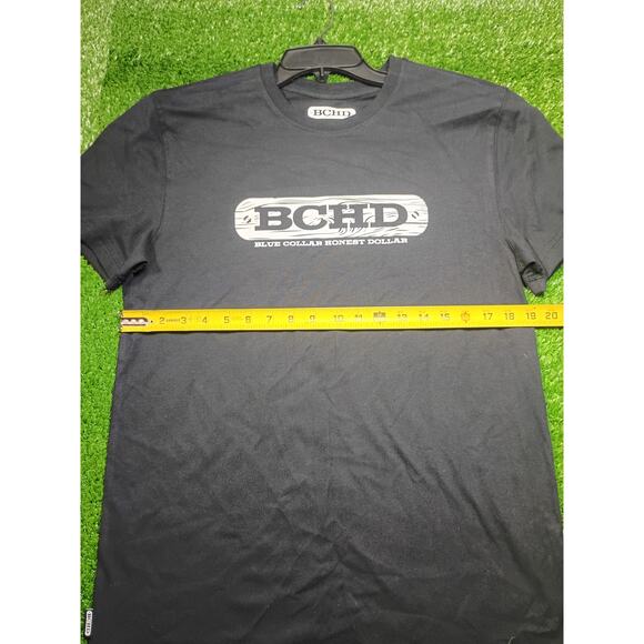 Stylish BCHD Black T-Shirt - Blue Collar Honest Dollar Tee Size M - Picture 5 of 7